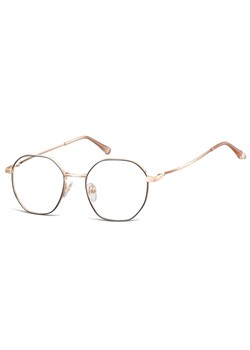 Okulary zerówki korekcyjne owalne L126A złoto czarne ze sklepu Stylion w kategorii Okulary korekcyjne damskie - zdjęcie 185964155