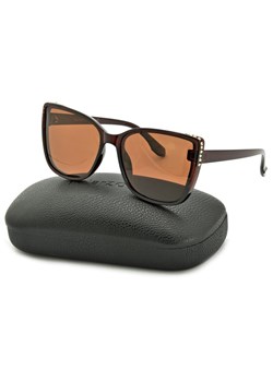 Brązowe damskie Przeciwsłoneczne okulary z polaryzacją Kocie POL-871A ze sklepu Stylion w kategorii Okulary przeciwsłoneczne damskie - zdjęcie 185964176