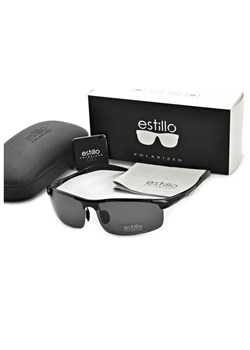 Męskie okulary sportowe przeciwsłoneczne z polaryzacją czarne EST-612-1 ze sklepu Stylion w kategorii Okulary przeciwsłoneczne męskie - zdjęcie 185964265