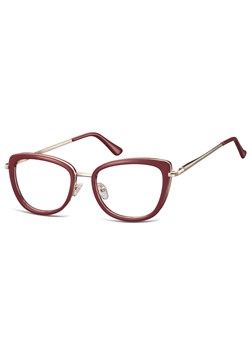 Okulary oprawki korekcyjne kocie oczy zerówki Sunoptic flex MTR-99 bordowo-złote ze sklepu Stylion w kategorii Okulary korekcyjne damskie - zdjęcie 185964315