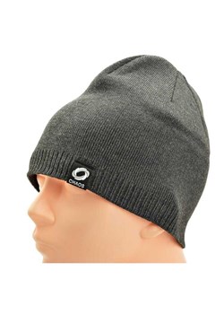 Męska Zimowa Czapka Grafitowa - L/XL CHAOS ST-527C ze sklepu Stylion w kategorii Czapki zimowe męskie - zdjęcie 185964325