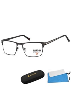 Oprawki korekcyjne okulary optyczne prostokątne Montana flex MM604 czarny + srebrny ze sklepu Stylion w kategorii Okulary korekcyjne męskie - zdjęcie 185964357