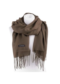 Ciemno Brązowy Szalik damski duży Cashmere frędzle SZA-67 ze sklepu Stylion w kategorii Szaliki i chusty damskie - zdjęcie 185964455