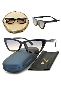 Szerokie damskie okulary przeciwsłoneczne Exclusive kocie CO-384 ze sklepu Stylion w kategorii Okulary przeciwsłoneczne damskie - zdjęcie 185964479