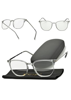 Plusy +1.00 szare okulary do czytania kwadratowe korekcyjne ST322 ze sklepu Stylion w kategorii Okulary korekcyjne damskie - zdjęcie 185964519