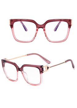 Damskie kwadratowe okulary zerówki do komputera BLUE LIGHT z flexami 25130G - id: 546 - marki Stylion - 185964536 Damskie kwadratowe okulary zerówki do komputera BLUE LIGHT z flexami 25130G ze sklepu Stylion w kategorii Okulary zerówki damskie - zdjęcie 185964536
