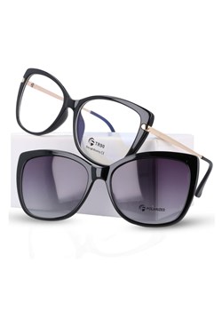Damskie okulary do komputera z nakładką przeciwsłoneczną Clip-on 25114 ze sklepu Stylion w kategorii Okulary przeciwsłoneczne damskie - zdjęcie 185964537