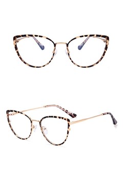 Okulary kocie do komputera damskie z filtrem BLUE Light zerówki 2583-7 ze sklepu Stylion w kategorii Okulary zerówki damskie - zdjęcie 185964559