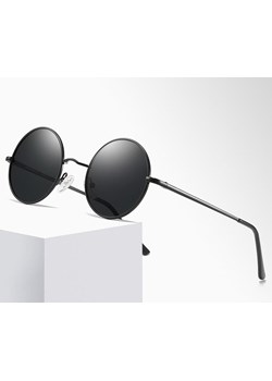 Czarne okulary Lenonki przeciwsłoneczne polaryzacyjne okrągłe POL-3310 ze sklepu Stylion w kategorii Okulary przeciwsłoneczne damskie - zdjęcie 185964575