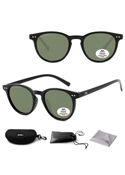 Czarne okulary Lenonki przeciwsłoneczne z polaryzacją okrągłe MP75A ze sklepu Stylion w kategorii Okulary przeciwsłoneczne damskie - zdjęcie 185964609