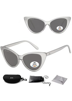 Transparentne damskie okulary przeciwsłoneczne z polaryzacją Kocie Oczy MP71B ze sklepu Stylion w kategorii Okulary przeciwsłoneczne damskie - zdjęcie 185964619