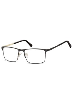 Okulary zerówki korekcyjne Nerd Prostokątne Flex 909F czarno-złote ze sklepu Stylion w kategorii Okulary korekcyjne męskie - zdjęcie 185964639