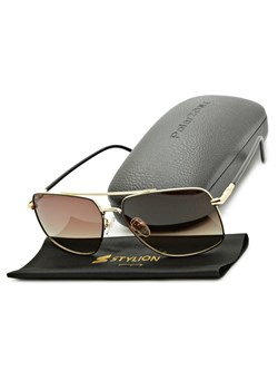 Męskie okulary przeciwsłoneczne pilotki z polaryzacją i filtrem UV400 POL-119A PolarZone ze sklepu Stylion w kategorii Okulary przeciwsłoneczne męskie - zdjęcie 185964685