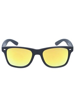 Okulary przeciwsłoneczne czarne nerdy matowe z pomarańczową lustrzanką DE-818A ze sklepu Stylion w kategorii Okulary przeciwsłoneczne męskie - zdjęcie 185964705