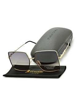 Duże kwadratowe okulary przeciwsłoneczne damskie polaryzacyjne POL-956 ze sklepu Stylion w kategorii Okulary przeciwsłoneczne damskie - zdjęcie 185964748