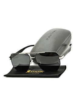 Duże Męskie okulary przeciwsłoneczne pilotki z polaryzacją i filtrem UV400 POL-120A PolarZone ze sklepu Stylion w kategorii Okulary przeciwsłoneczne męskie - zdjęcie 185964755