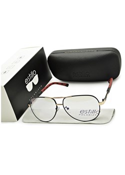 Męskie okulary pilotki zerówki do komputera BLF filtr EST-132K-16 Estillo ze sklepu Stylion w kategorii Okulary zerówki męskie - zdjęcie 185964769