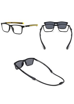Męskie okulary pod korekcję z nakładką przeciwsłoneczną na magnes TRS101B ze sklepu Stylion w kategorii Okulary przeciwsłoneczne męskie - zdjęcie 185964775