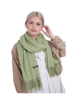 Pistacjowy Szalik damski duży cashmere frędzle SZA-76 ze sklepu Stylion w kategorii Szaliki i chusty damskie - zdjęcie 185964825