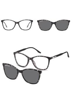 Damskie okulary pod korekcję z polaryzacyjną Nakładką przeciwsłoneczną na magnes CLIP-TRC-186A-1 ze sklepu Stylion w kategorii Okulary korekcyjne damskie - zdjęcie 185964839