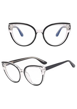 Damskie kocie okulary zerówki do komputera BLUE LIGHT na teleskopach 25128 Czarny/Transparentny ze sklepu Stylion w kategorii Okulary zerówki damskie - zdjęcie 185964845