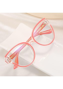 Damskie kocie okulary zerówki do komputera BLUE LIGHT na teleskopach 25128D Róż/Transparentny ze sklepu Stylion w kategorii Okulary zerówki damskie - zdjęcie 185964849