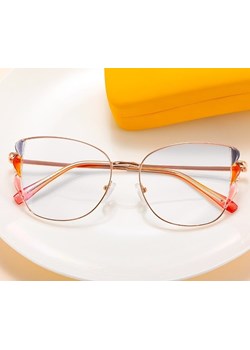 Damskie kocie okulary zerówki do komputera BLUE LIGHT z flexami 25129E ze sklepu Stylion w kategorii Okulary zerówki damskie - zdjęcie 185964865