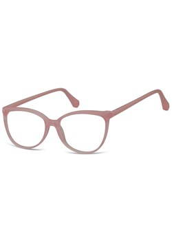 Damskie okulary optyczne zerówki kocie oczy Sunoptic CP116E mleczny różowy ze sklepu Stylion w kategorii Okulary korekcyjne damskie - zdjęcie 185964906