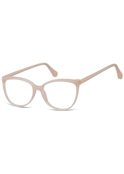 Damskie okulary optyczne zerówki kocie oczy Sunoptic CP116F mleczny beżowy ze sklepu Stylion w kategorii Oprawki do okularów damskie - zdjęcie 185964908