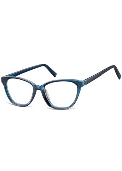 Damskie okulary optyczne zerówki kocie oczy Sunoptic CP117B granatowe ze sklepu Stylion w kategorii Okulary korekcyjne damskie - zdjęcie 185964925
