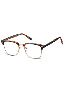 Oprawki korekcyjne zerówki okulary półramki 886E panterkowo-złote ze sklepu Stylion w kategorii Okulary korekcyjne damskie - zdjęcie 185964997