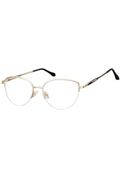 Damskie okulary żyłkowe zerówki oprawki korekcyjne kocie oczy Flex 898F złote ze sklepu Stylion w kategorii Okulary korekcyjne damskie - zdjęcie 185965008