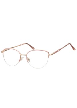 Damskie okulary żyłkowe zerówki oprawki korekcyjne kocie oczy Flex 898G różowo-złote ze sklepu Stylion w kategorii Okulary korekcyjne damskie - zdjęcie 185965009