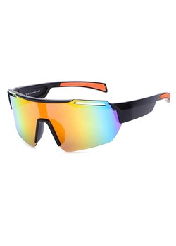 Sportowe okulary przeciwsłoneczne lustrzanki z filtrem UV400 czarne/pomarańczowe SVM-10D ze sklepu Stylion w kategorii Okulary przeciwsłoneczne męskie - zdjęcie 185965026