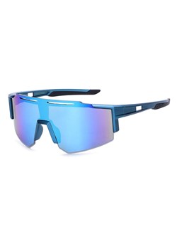 Sportowe okulary przeciwsłoneczne lustrzanki z filtrem UV400 niebieskie SVM-11A ze sklepu Stylion w kategorii Okulary przeciwsłoneczne męskie - zdjęcie 185965029