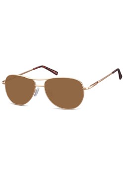 Okulary Pilotki Przeciwsłoneczne Flex SUNOPTIC SB-699B złoto-brązowe ze sklepu Stylion w kategorii Okulary przeciwsłoneczne damskie - zdjęcie 185965037