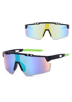 Sportowe okulary przeciwsłoneczne z filtrem UV400 Black/Green SVM-13C ze sklepu Stylion w kategorii Okulary przeciwsłoneczne damskie - zdjęcie 185965047