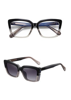 2w1 Okulary damskie do komputera z nakładką przeciwsłoneczną na magnes Clip-On 25134A ze sklepu Stylion w kategorii Okulary zerówki damskie - zdjęcie 185965088