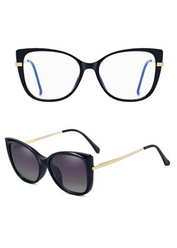 2w1 Okulary damskie do komputera z nakładką przeciwsłoneczną na magnes Clip-On 25138 czarne - id: 625 - marki Stylion - 185965189 2w1 Okulary damskie do komputera z nakładką przeciwsłoneczną na magnes Clip-On 25138 czarne ze sklepu Stylion w kategorii Okulary przeciwsłoneczne damskie - zdjęcie 185965189