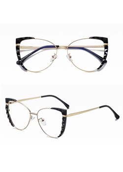 Damskie kocie okulary zerówki do komputera BLUE LIGHT z flexami 25136 black/gold - id: 631 - marki Stylion - 185965229 Damskie kocie okulary zerówki do komputera BLUE LIGHT z flexami 25136 black/gold ze sklepu Stylion w kategorii Okulary przeciwsłoneczne damskie - zdjęcie 185965229