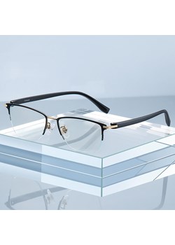 Ultralekkie tytanowe okulary zerówki z filtrem Blue Light do komputera półramkowe TN824 - id: 8474 - marki Stylion - 185965239 Ultralekkie tytanowe okulary zerówki z filtrem Blue Light do komputera półramkowe TN824 ze sklepu Stylion w kategorii Okulary zerówki damskie - zdjęcie 185965239