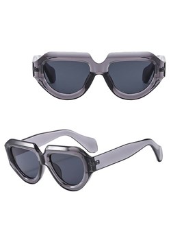 Okulary przeciwsłoneczne z filtrem UV400 STL26A szare transparentne + akcesoria - id: 8562 - marki Stylion - 185965326 Okulary przeciwsłoneczne z filtrem UV400 STL26A szare transparentne + akcesoria ze sklepu Stylion w kategorii Okulary przeciwsłoneczne damskie - zdjęcie 185965326