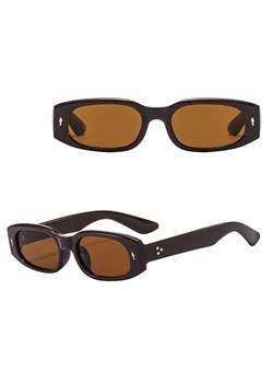 Okulary przeciwsłoneczne z filtrem UV400 STL36B brązowe + akcesoria ze sklepu Stylion w kategorii Okulary przeciwsłoneczne damskie - zdjęcie 185965349