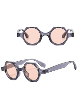 Okulary przeciwsłoneczne z filtrem UV400 STL41B szary transparentny + akcesoria ze sklepu Stylion w kategorii Okulary przeciwsłoneczne damskie - zdjęcie 185965357