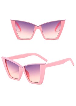 Okulary przeciwsłoneczne Kocie z filtrem UV400 STL31C różowe + akcesoria ze sklepu Stylion w kategorii Okulary przeciwsłoneczne damskie - zdjęcie 185965358