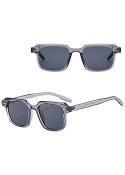 Okulary przeciwsłoneczne z filtrem UV400 STL22A szare transparentne + akcesoria ze sklepu Stylion w kategorii Okulary przeciwsłoneczne męskie - zdjęcie 185965378
