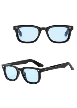Okulary przeciwsłoneczne z filtrem UV400 STL44E czarne / niebieskie + akcesoria ze sklepu Stylion w kategorii Okulary przeciwsłoneczne damskie - zdjęcie 185965388