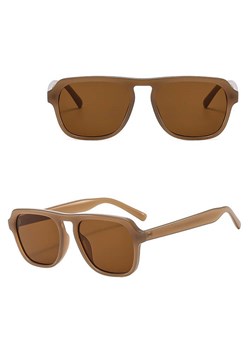 Okulary przeciwsłoneczne z filtrem UV400 pilotki STL38A brązowe + akcesoria ze sklepu Stylion w kategorii Okulary przeciwsłoneczne męskie - zdjęcie 185965428