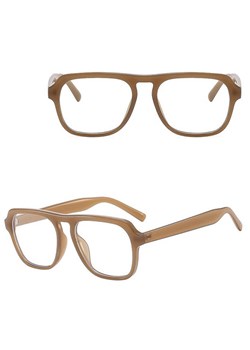 Okulary zerówki do komputera z filtrem BLUE LIGHT pilotki STL38E brązowe + akcesoria ze sklepu Stylion w kategorii Okulary zerówki damskie - zdjęcie 185965436