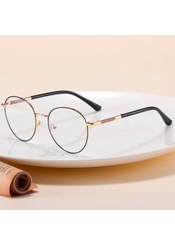 Damskie okulary Lenonki zerówki do komputera BLUE LIGHT na teleskopach 25148 Czarny/Złoty ze sklepu Stylion w kategorii Okulary zerówki damskie - zdjęcie 185965476